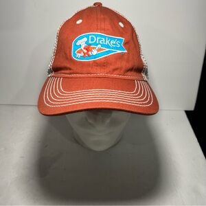 Drake's Orange and White Cap